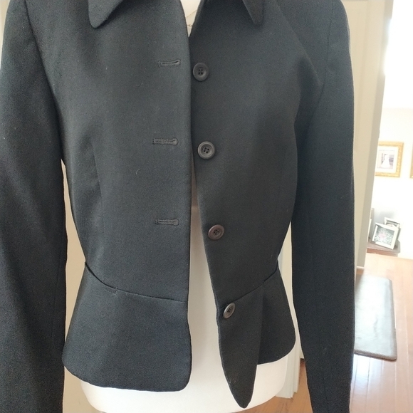 J Crew Black Peplum Wool Classic Jacket Blazer 6 - Picture 3 of 11
